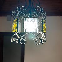 Lampadrio vintage in ferro battuto anni 40/50