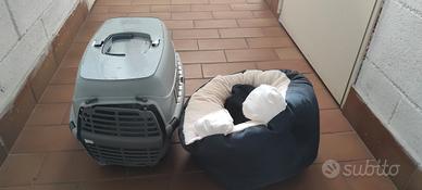 cuccetta e trasportino per gatti/cani piccoli 