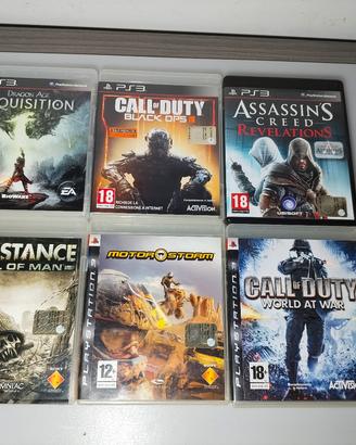 Lotto 6 giochi Ps3 completi - Cod, Ac, Motorstorm