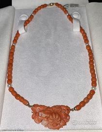 Collana coralli giappone e perle