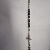 bracciale paciotti rosario nero e bianco