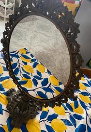 Specchio da tavolo antico con cornice Basculante