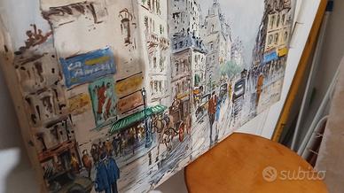 quadro olio tela firmato 