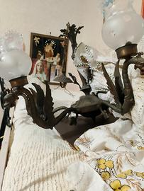 lampadario ottone anni 60 