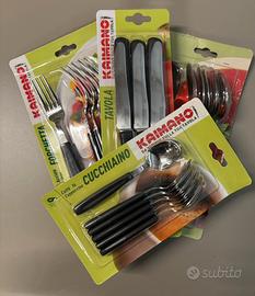 Set coltelli forchette cucchiai cucchiaini KAIMANO