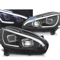 FARI PER PEUGEOT 208 12-15 TUBO LUCE LED NERI