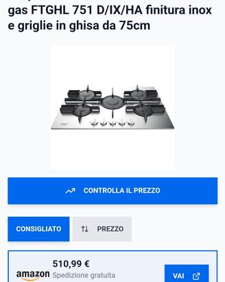 piano cottura marca Hotpoint Ariston  
