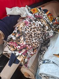 tessuto felpa cotone unito e stampato