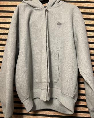 felpa lacoste loose fit zip-up