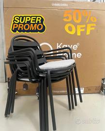 Sedia impilabile kave home da esterno Joncols