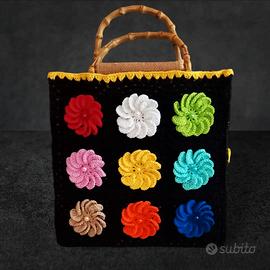 Borsa all'uncinetto. Borsa fatta a mano 