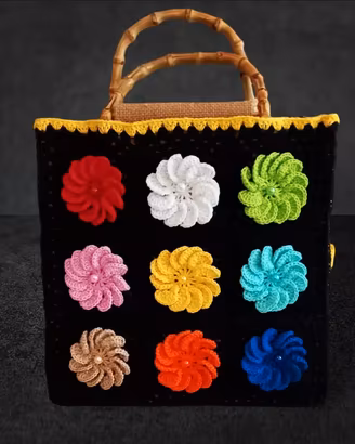 Borsa all'uncinetto. Borsa fatta a mano 