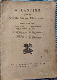 ATLANTINO PER LA QUINTA CLASSE ELEMENTARE 1935