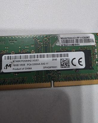 memoria Ram ddr4 3200 16gb