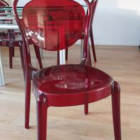 Sedie Parisienne Calligaris n.4 pezzi rosse