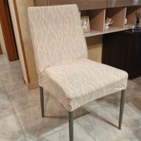 6 sedie con coprisedia