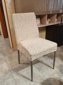 6 sedie con coprisedia