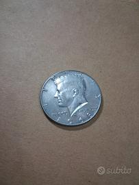 moneta 1/2 dollaro argento usa kennedy 1968