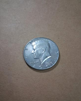 moneta 1/2 dollaro argento usa kennedy 1968