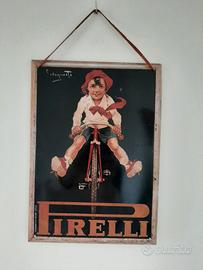 targa pubblicitaria Pirelli vintage