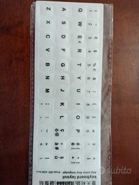 adesivi per tastiera italiana bianco