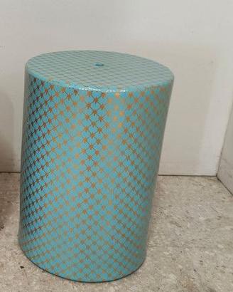 Pouf sgabello tondo in ceramica