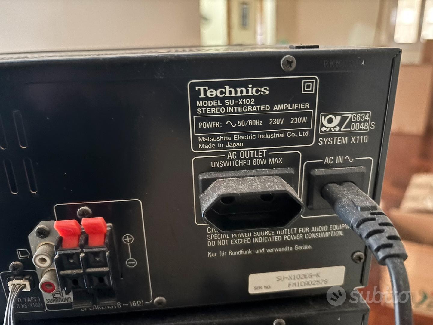 Technics SU-X102 Amp New Class A - Pro Audio Equipment - Ellesmere