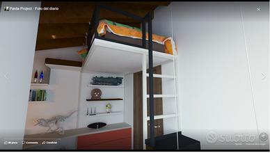 Cameretta con letto grande