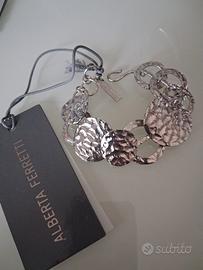 Bracciale Alberta Ferretti in metallo martellato