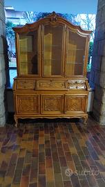 Credenza vetrina classica in stile Luigi XV