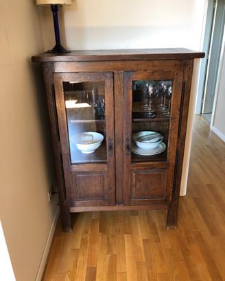 Vetrinetta legno mobile Antiquariato antico raro