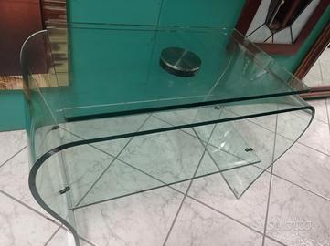 Tavolino porta tv vetro curvo SICA