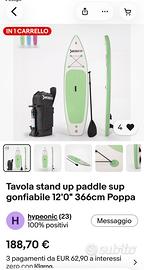 Tavola Sup Stand Up Paddle Gonfiabile