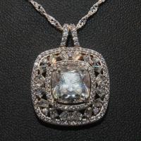 Stupendo collier ciondolo Vintage argento pietreCZ