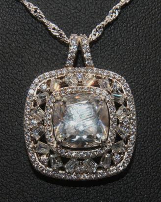 Stupendo collier ciondolo Vintage argento pietreCZ