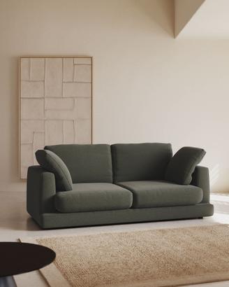 divano gala kave home 3 posti in ciniglia  verde