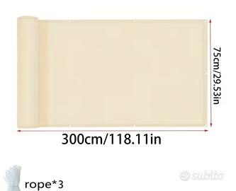 Telo protezione balcone cm. 300x75