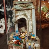 Campana in vetro Natività con ReMagi e Pastori,De