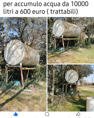 cisterna per accumulo acqua 