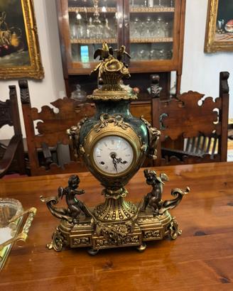 Tritticocamino Imperial orologio e due candelabti