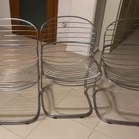 Struttura in acciaio sedie Modernariato anni 70