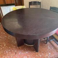 Tavolo in Legno rotondo anni vintage diam 116 h 77