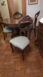 Quattro sedie,epoca Ottocento.