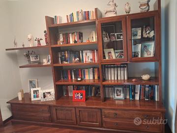 libreria in noce nazionale 