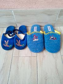 2 paia ciabatte bambini Superga n27 coniglio n25.