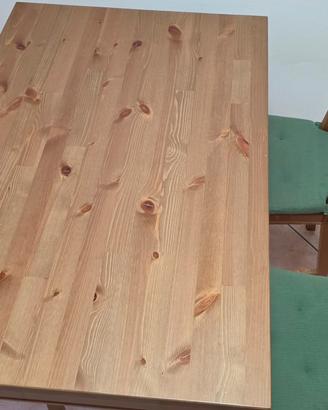 tavolo e sedie in legno 
