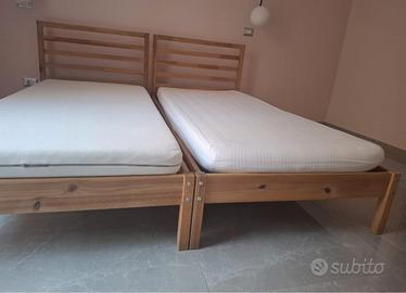 2 lettini ikea legno 