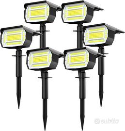 LOTMOS 6 Faretti Solari LED 72 LED 3 livelli IP67