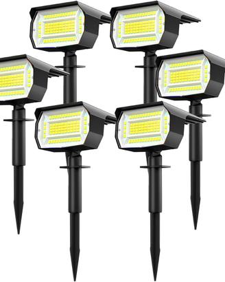 LOTMOS 6 Faretti Solari LED 72 LED 3 livelli IP67