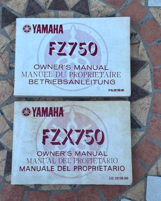 Libretto uso e manutenzione Yamaha FZ e FZX 750